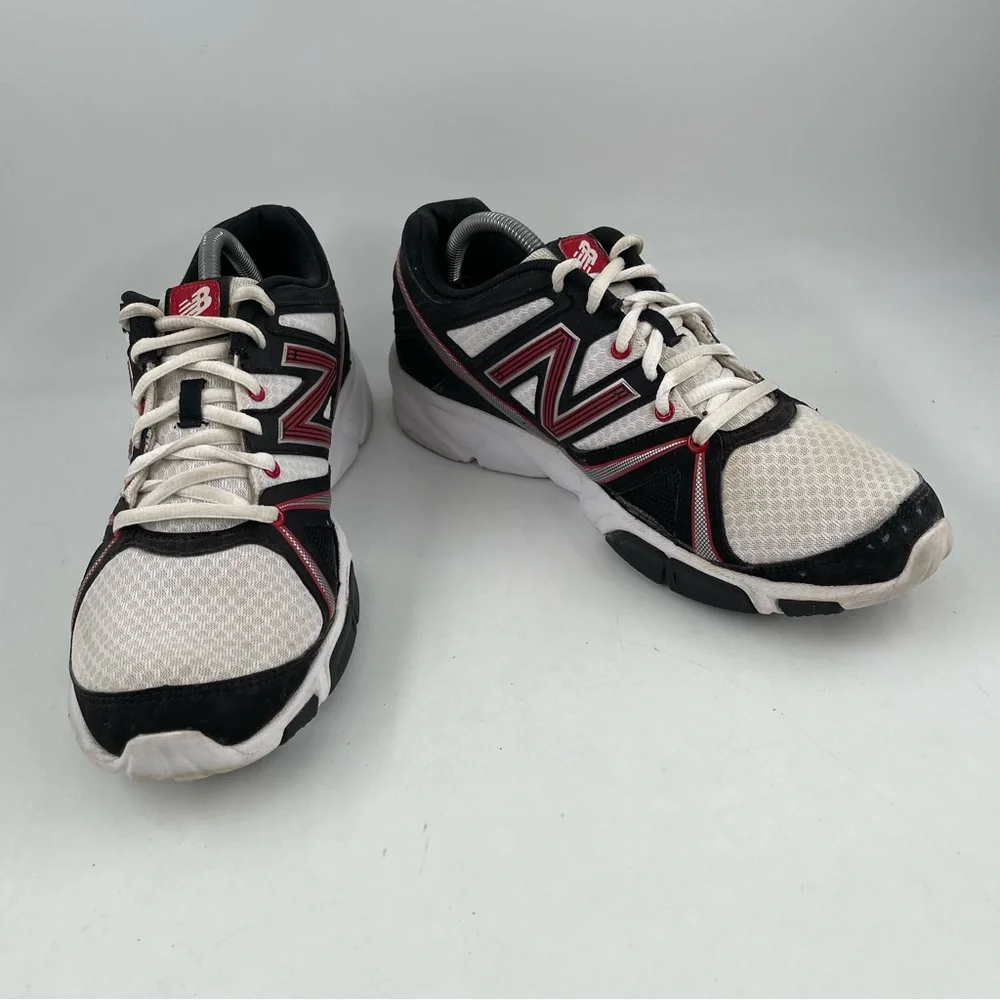 New Balance Men’s 758 Athletic Black White Red Low Top Lace-Up Shoes - Size 9.5